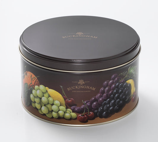 New tin for fruit cake gift