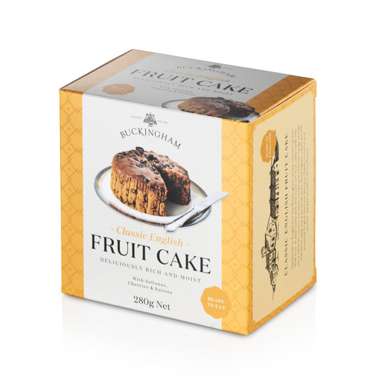 English fruit cake in gift box.