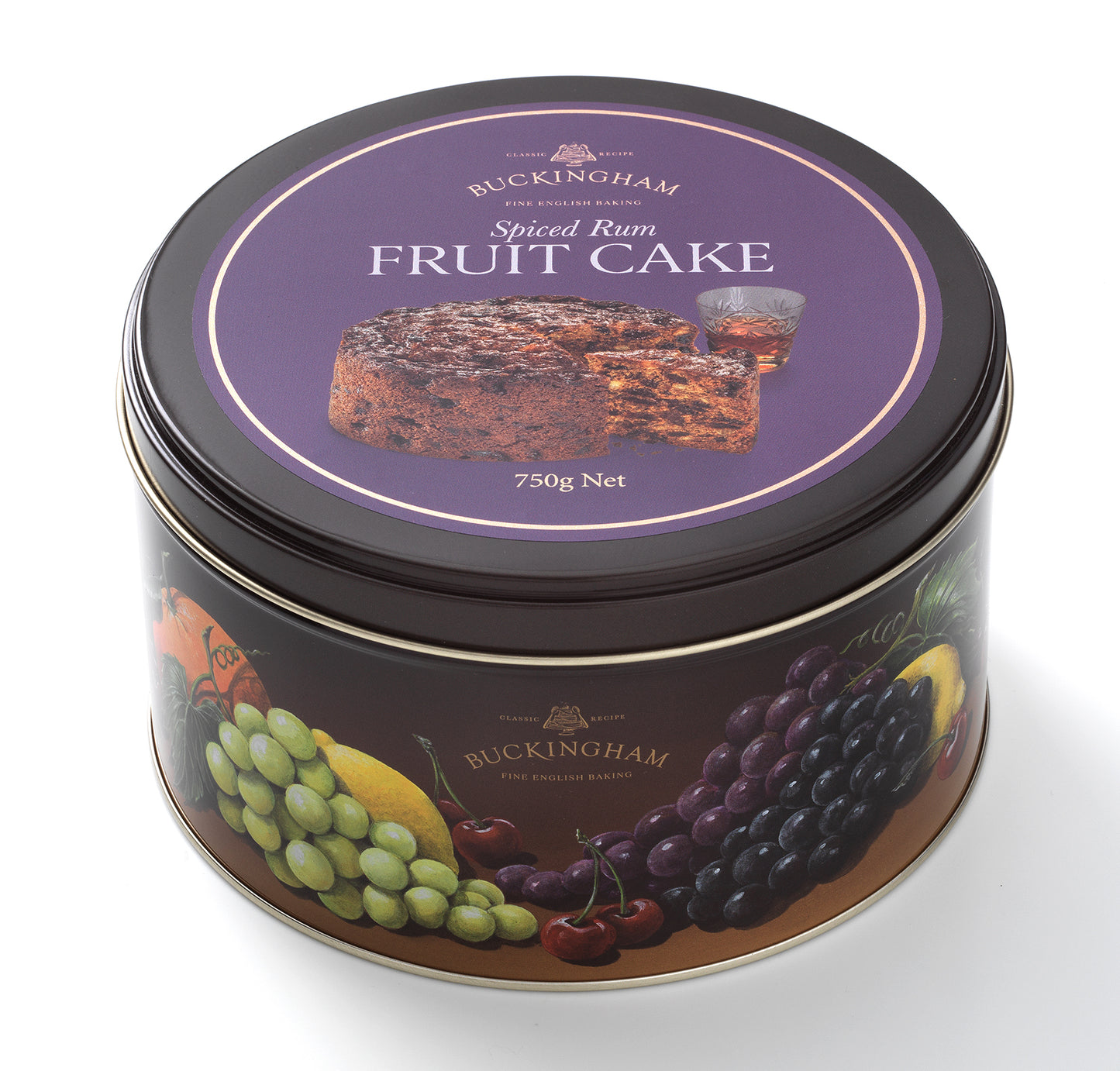 Exclusive gift tin of rum cake.