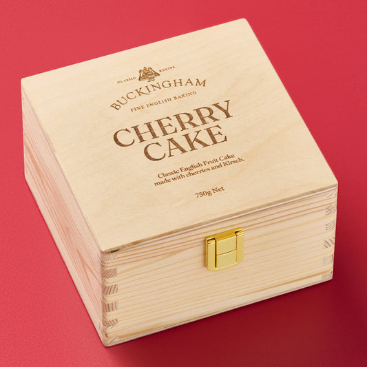 Cherry & Kirsch Fruit Cake in Wooden Gift Box 750g