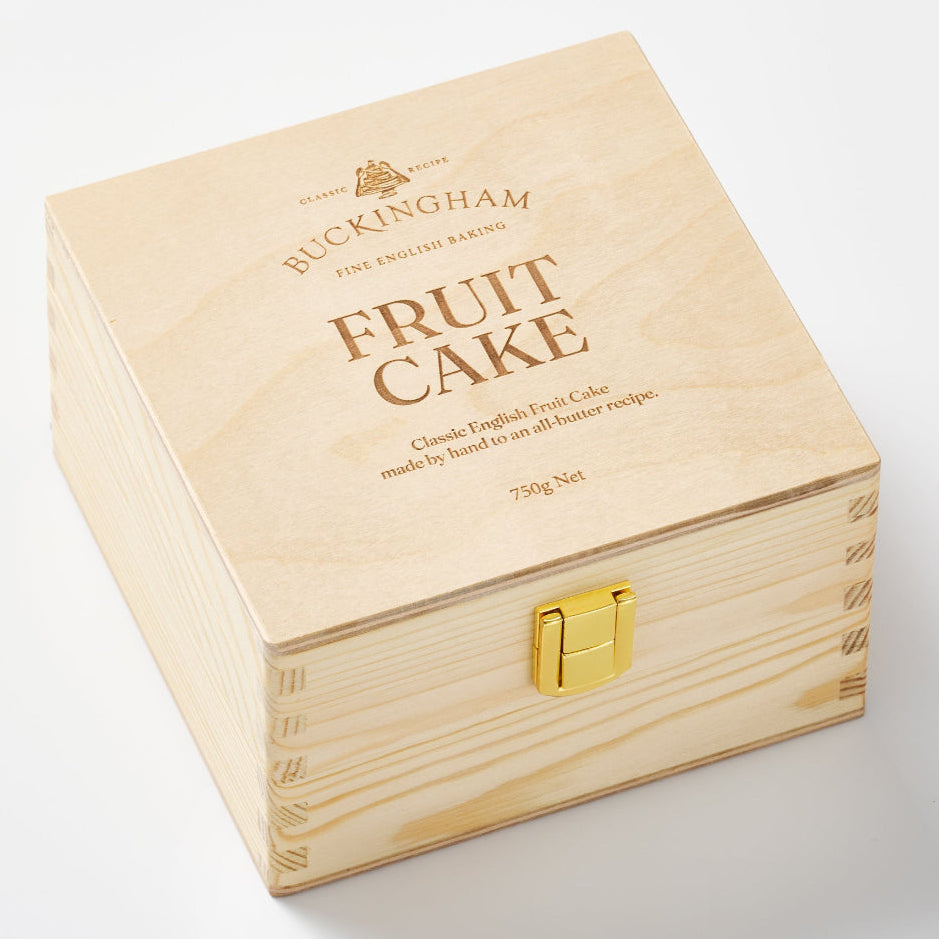 Classic English Fruit Cake in Wooden Gift Box 750g