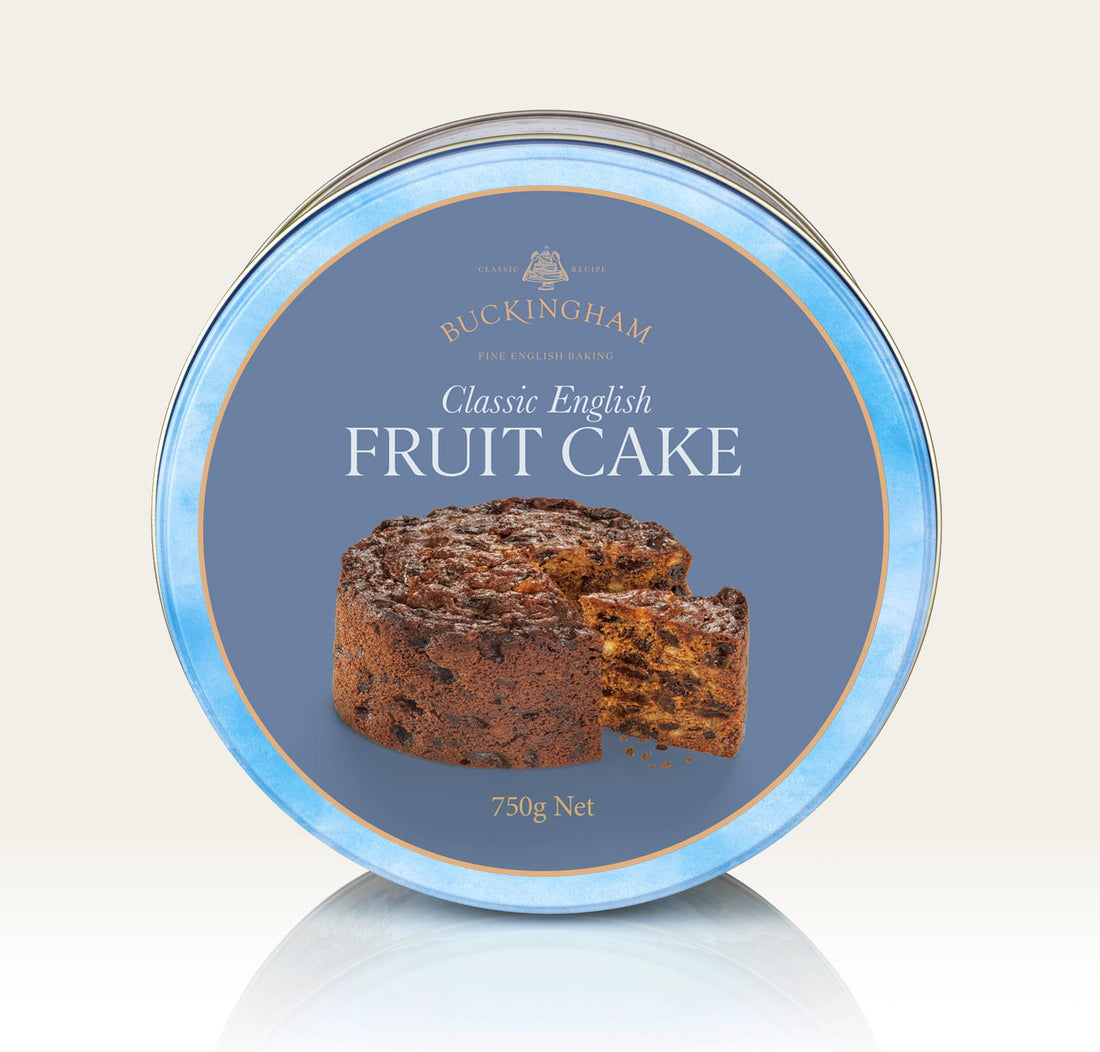 Classic English Fruit Cake in Gift Tin. UK & EU delivery. Buckingham